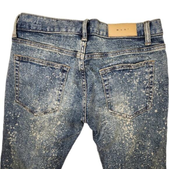 MNML Bleach Distressed Skinny Jeans Mens Size‎ 29 - Picture 6 of 11